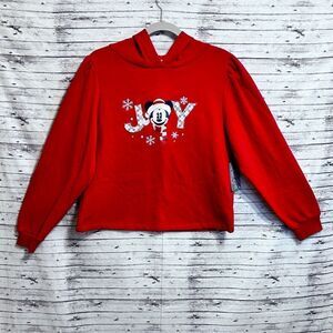 Disney Mickey JOY Holiday Pullover Hooded Sweatshirt